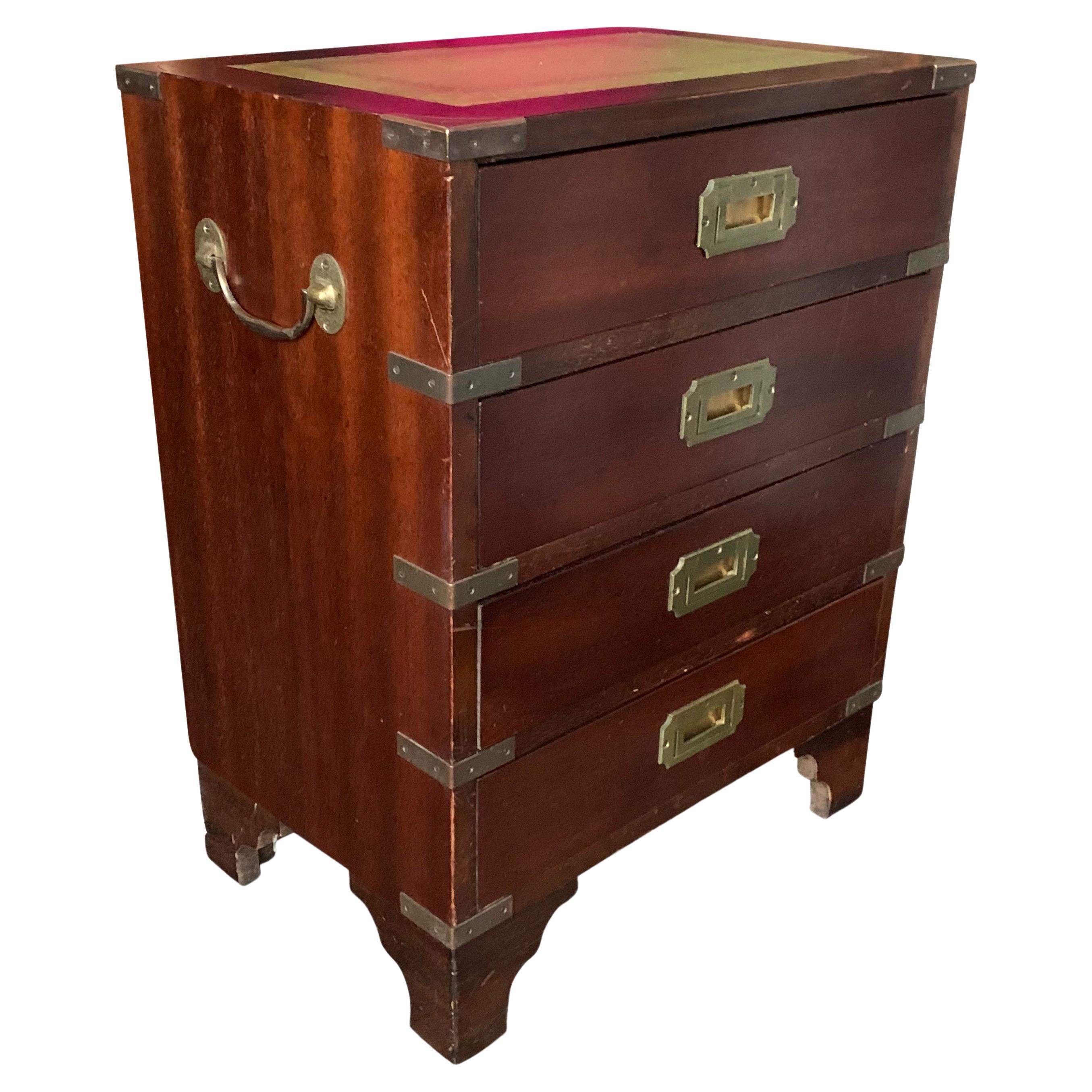 A 20th Century Kennedy For Harrods Military Campaign four drawer chest with brass corners, tooled green leather top & flush Handles.

R. E. H. Kennedy has been producing some of the finest traditional furniture available since 1948.

As a