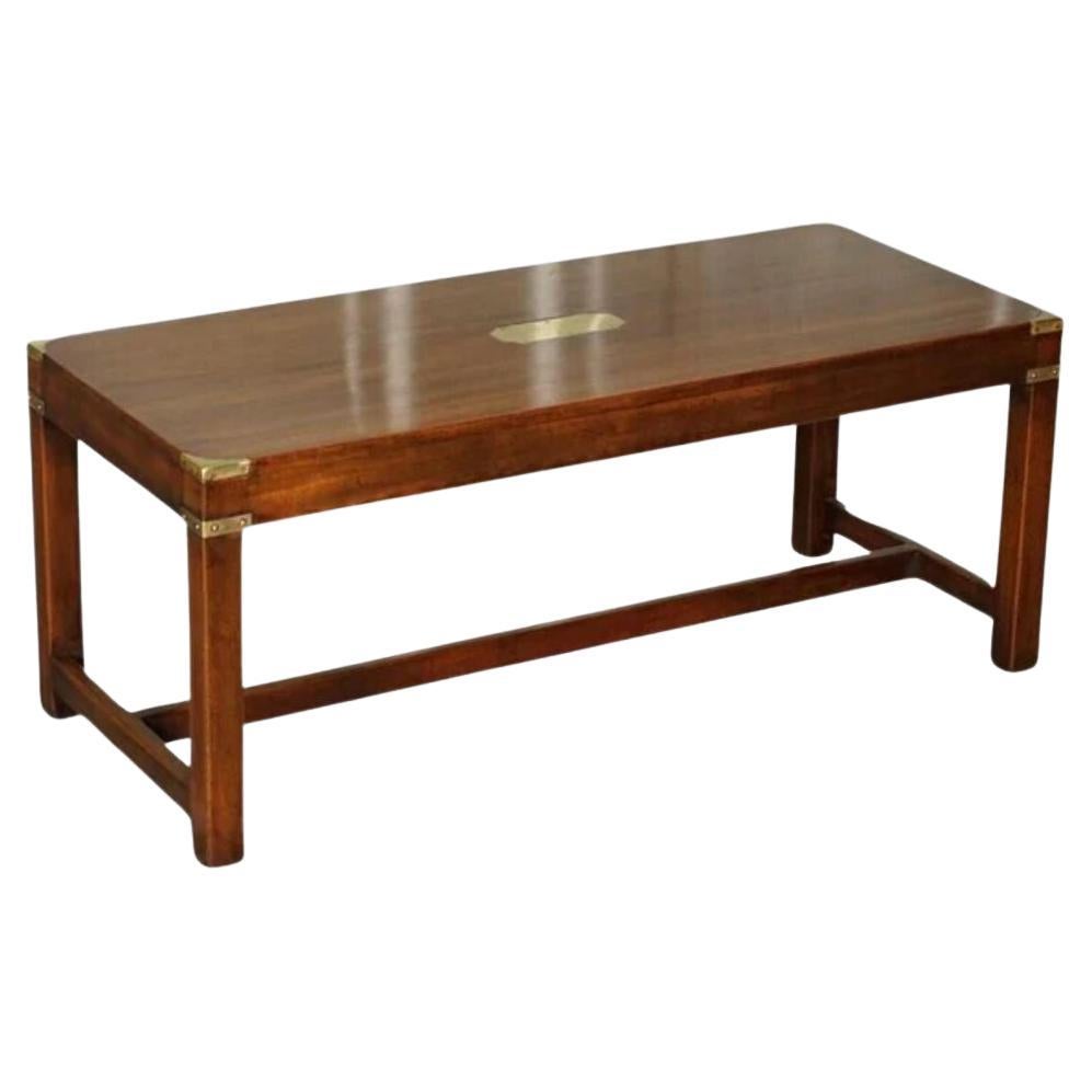 Kennedy For Harrods Vintage Restored London Military Campaign Coffee Table For Sale