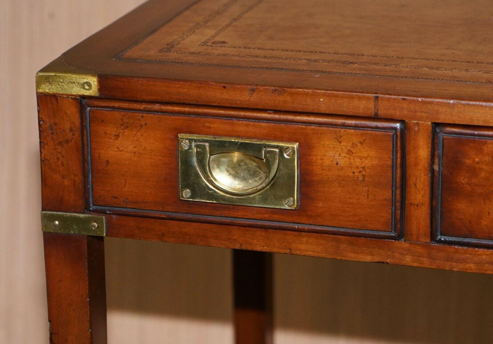 Kennedy Furniture Harrods Mahogany Leather Military Campaign Writing