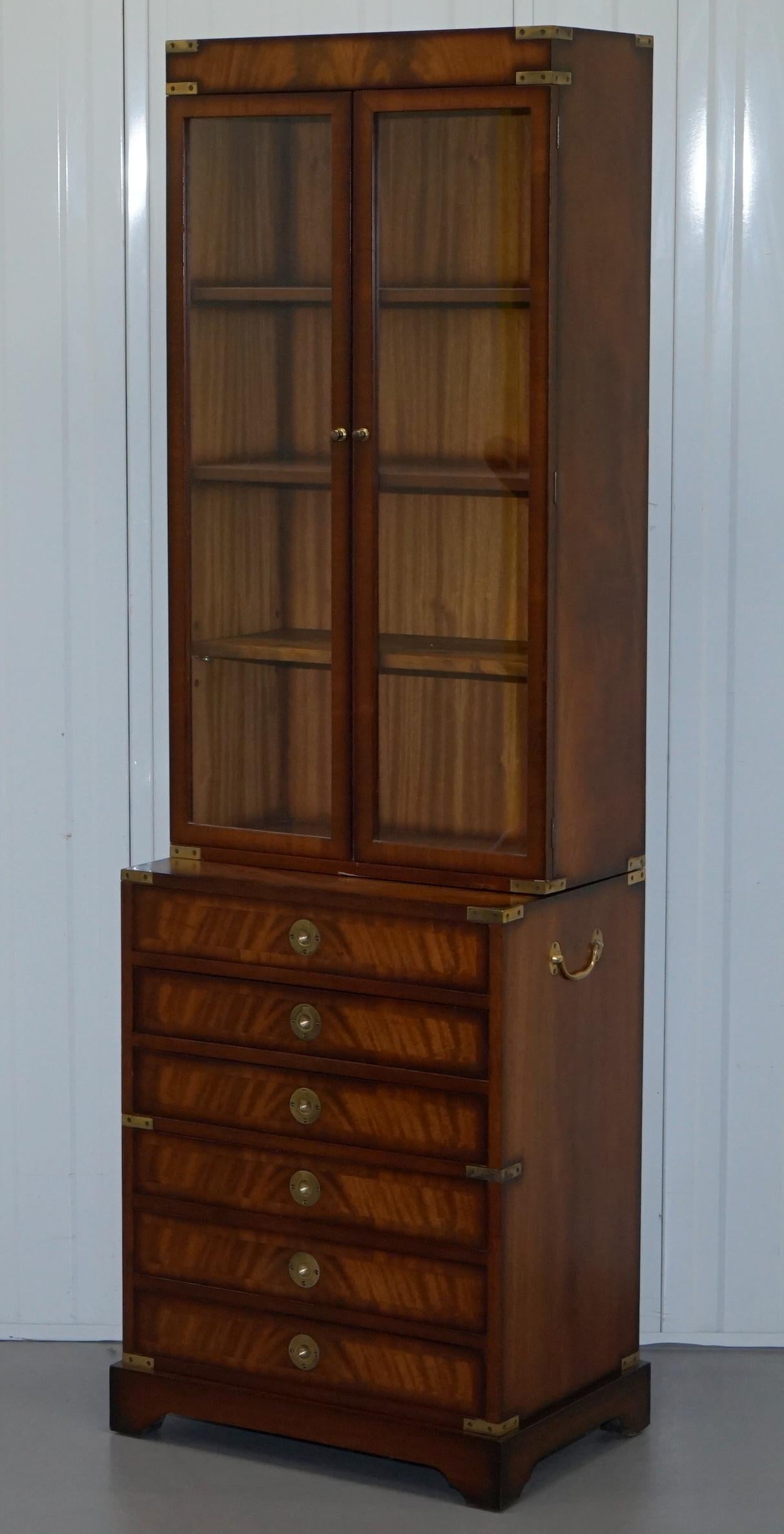 mahogany bookcase with drawers