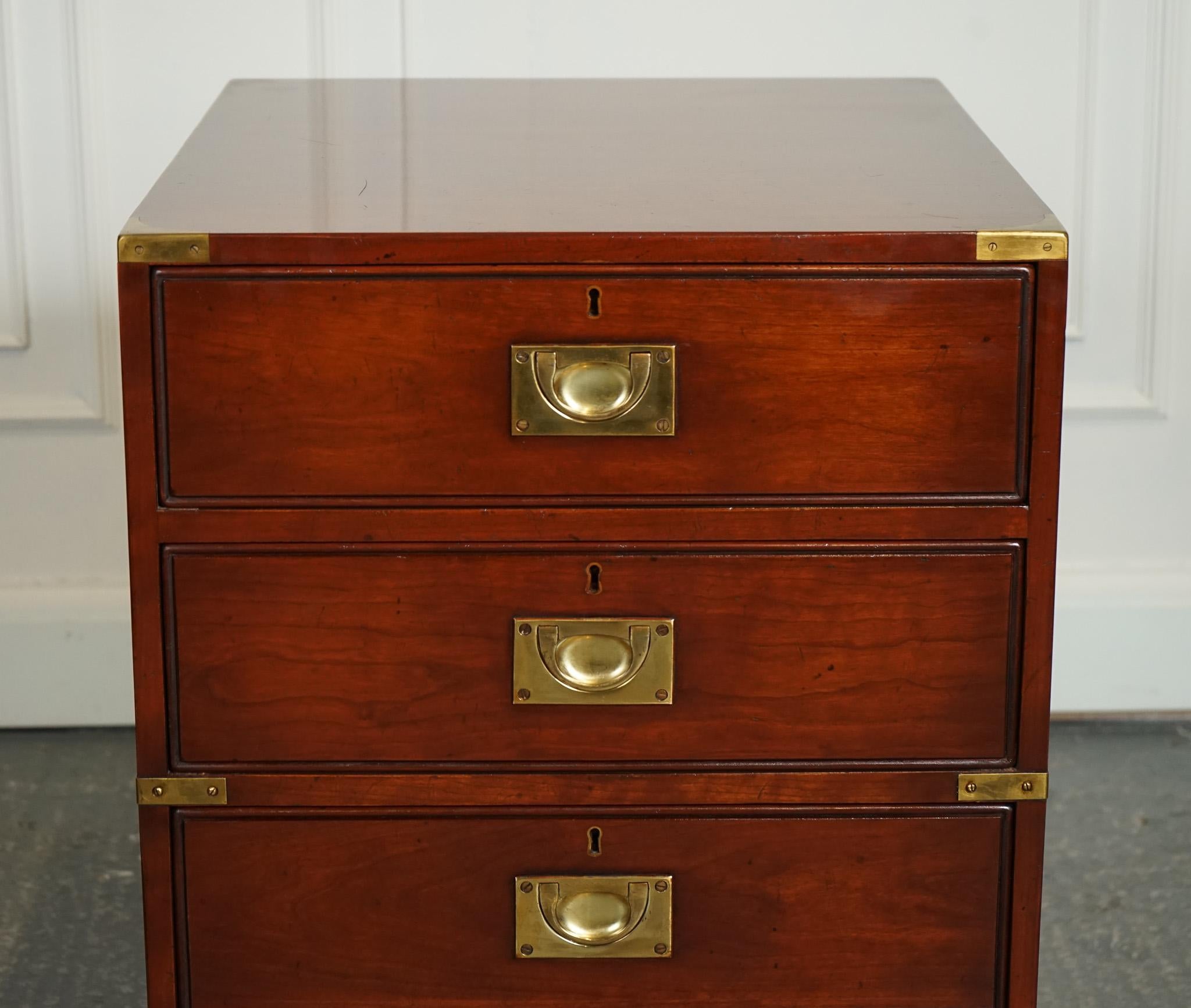 Hand-Crafted KENNEDY HARRODS MILiTARY CAMPAIGN OFFICE DRAWERS FILLING CABINET J1 (2/2)