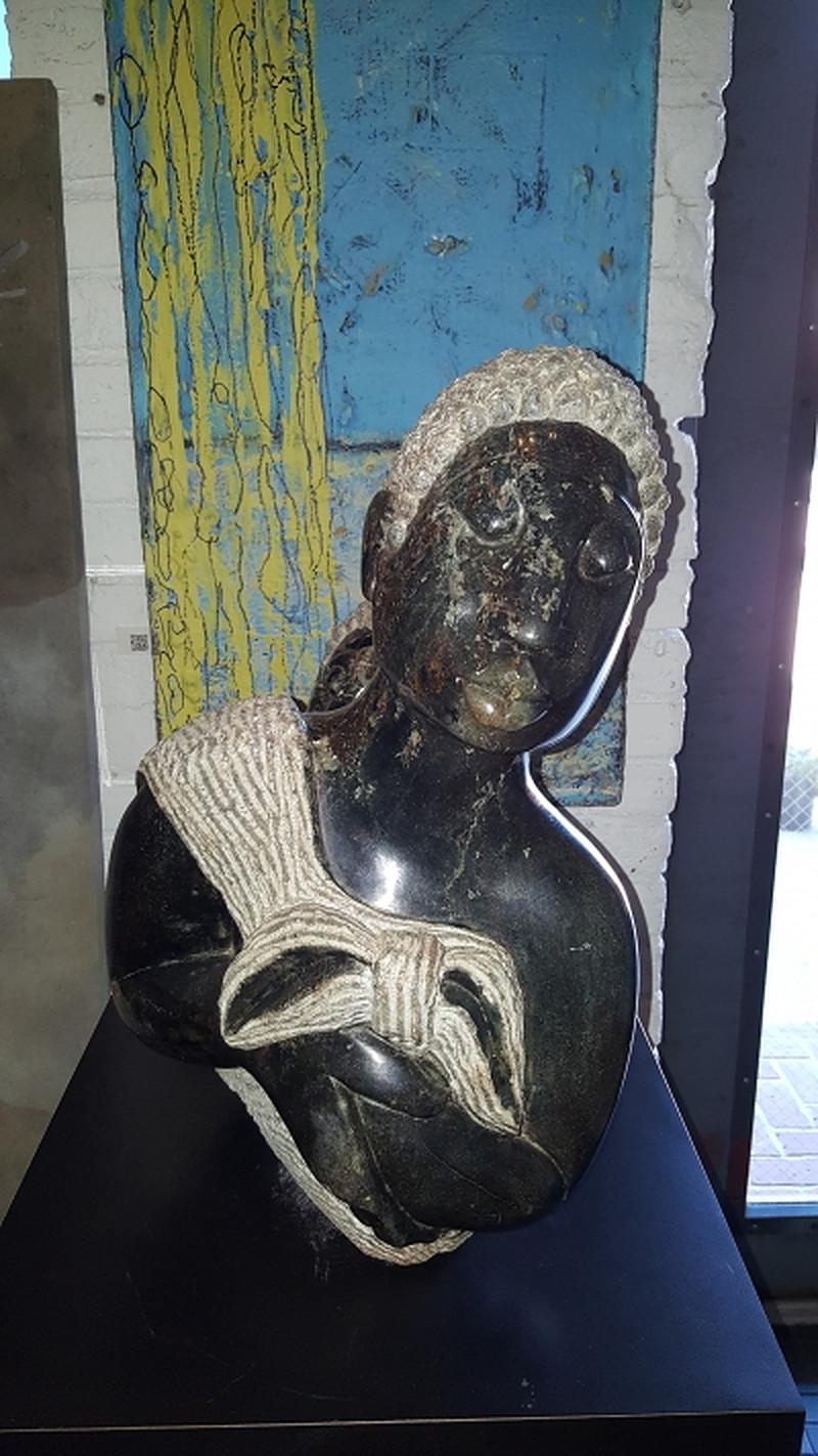 Kennedy MUSEKIWA Figurative Sculpture -  Quiet Moment 