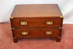 Kennedy Of Ipswich Beautiful Military Campaign Style Low Chest Of Two Drawers
