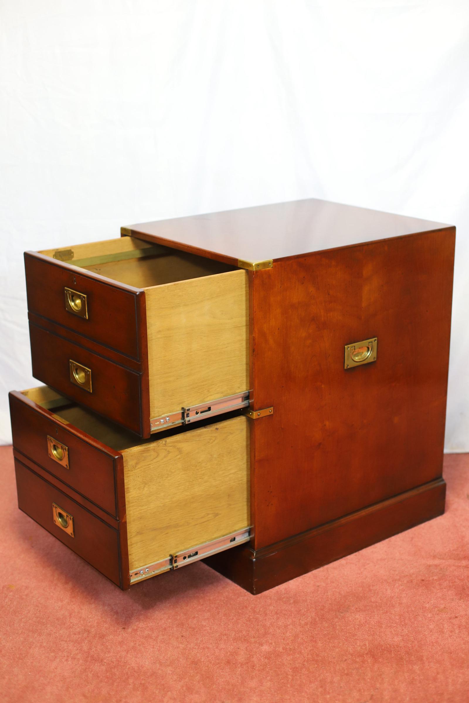 Kennedy Of Ipswich , Lovely Brass-Bound   Oak Filling Cabinet For Sale 4