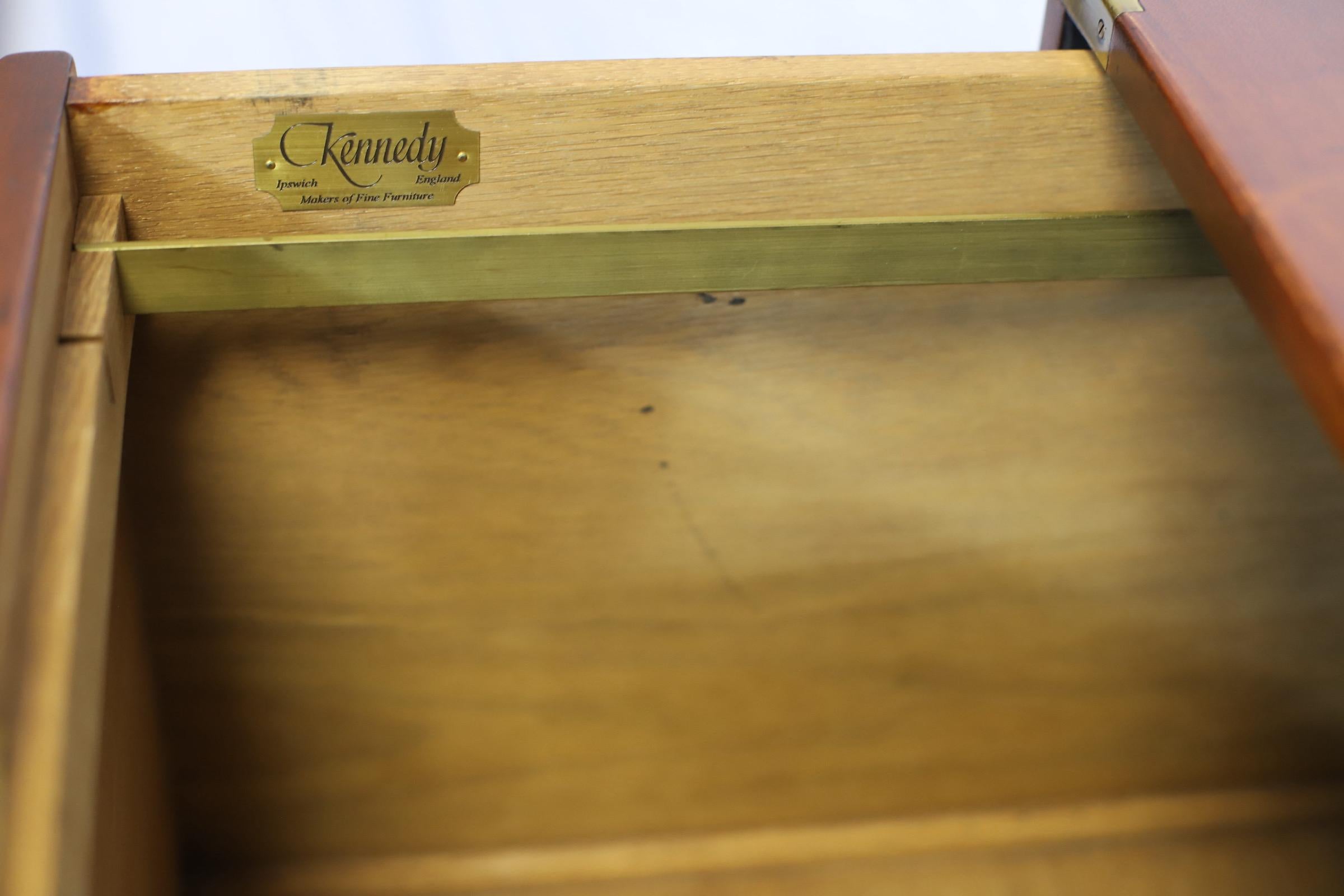 Kennedy Of Ipswich , Lovely Brass-Bound   Oak Filling Cabinet For Sale 5