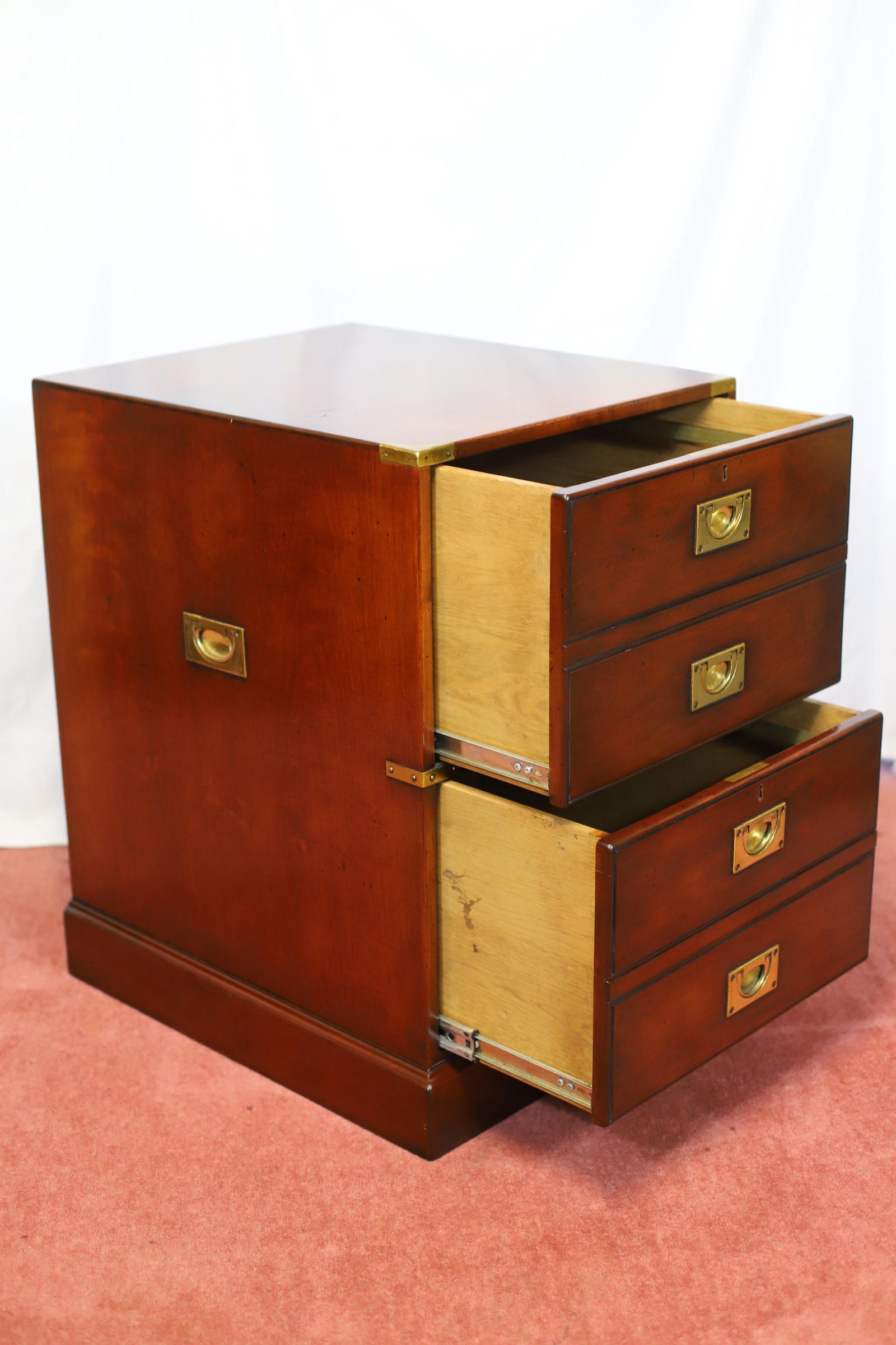 Machine-Made Kennedy Of Ipswich , Lovely Brass-Bound   Oak Filling Cabinet For Sale