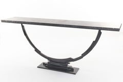Art Deco Sculptural Console "Kennerson", Handcrafted in Plaster, Limited Edition