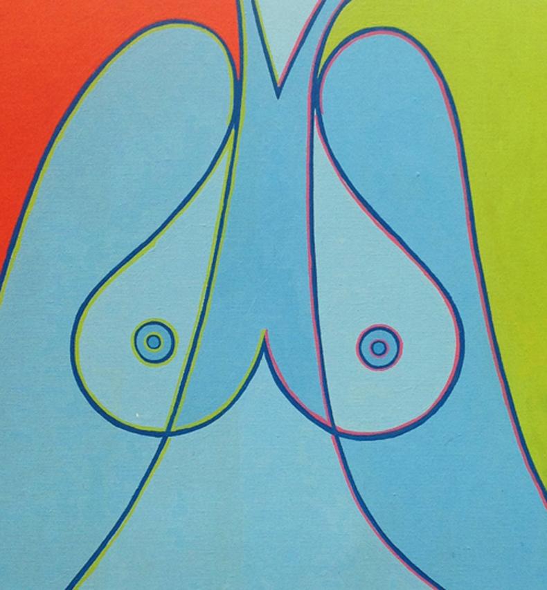 Watusi blu - Nude Painting Blu di Kenneth B Walsh