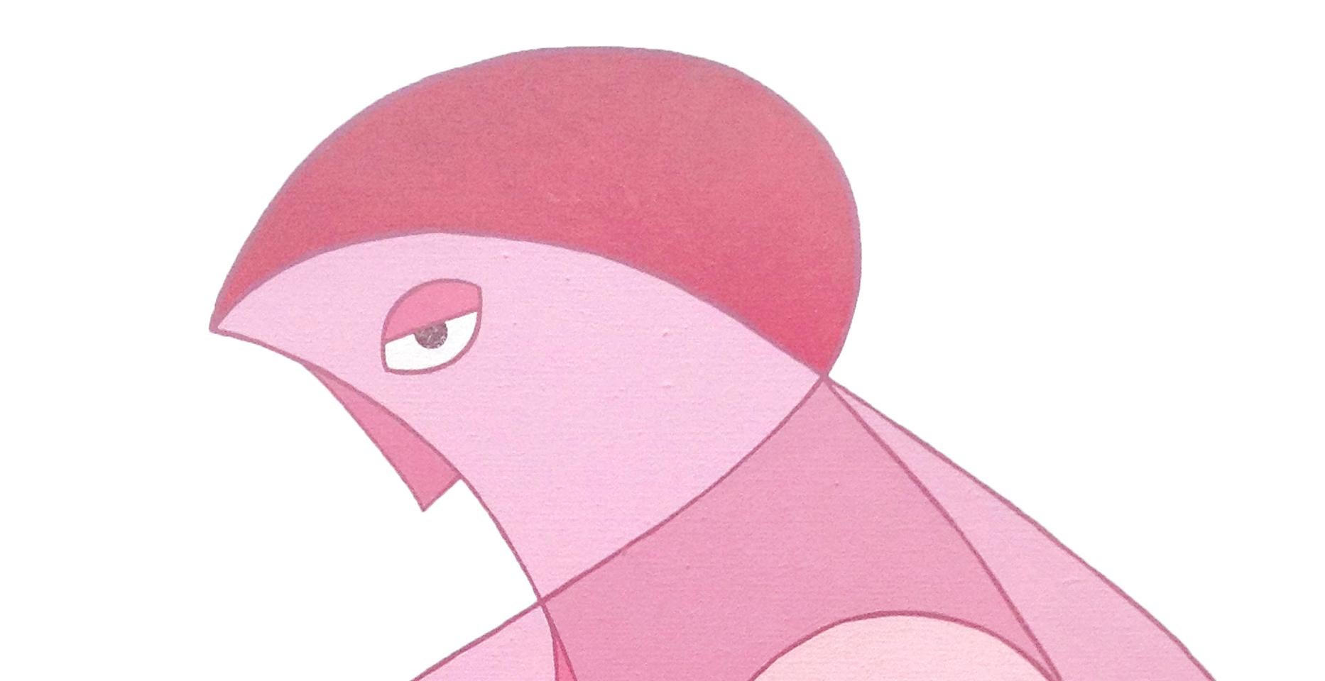 Äthiopisches Mädchen (Pink), Nude Painting, von Kenneth B Walsh