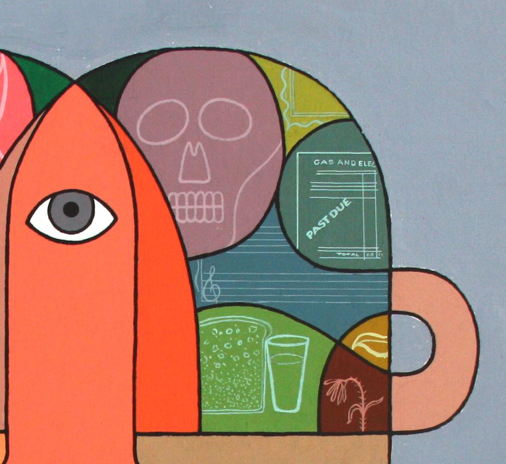 Stile cubista
Post moderno
Moderno americano
Acrilico su tela
Viene fornito non verniciato

Informazioni sull'artista:
Kenneth B Walsh (1922-1980) 
Negli anni '50, Kenneth Bonar Walsh arrivò a Montauk da New York City per dipingere paesaggi marini,