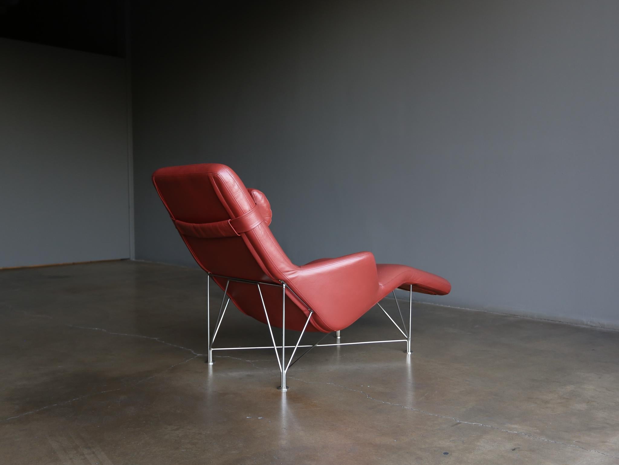 Modern Kenneth Bergenblad Superspider Leather Lounge Chair for DUX, circa 1987