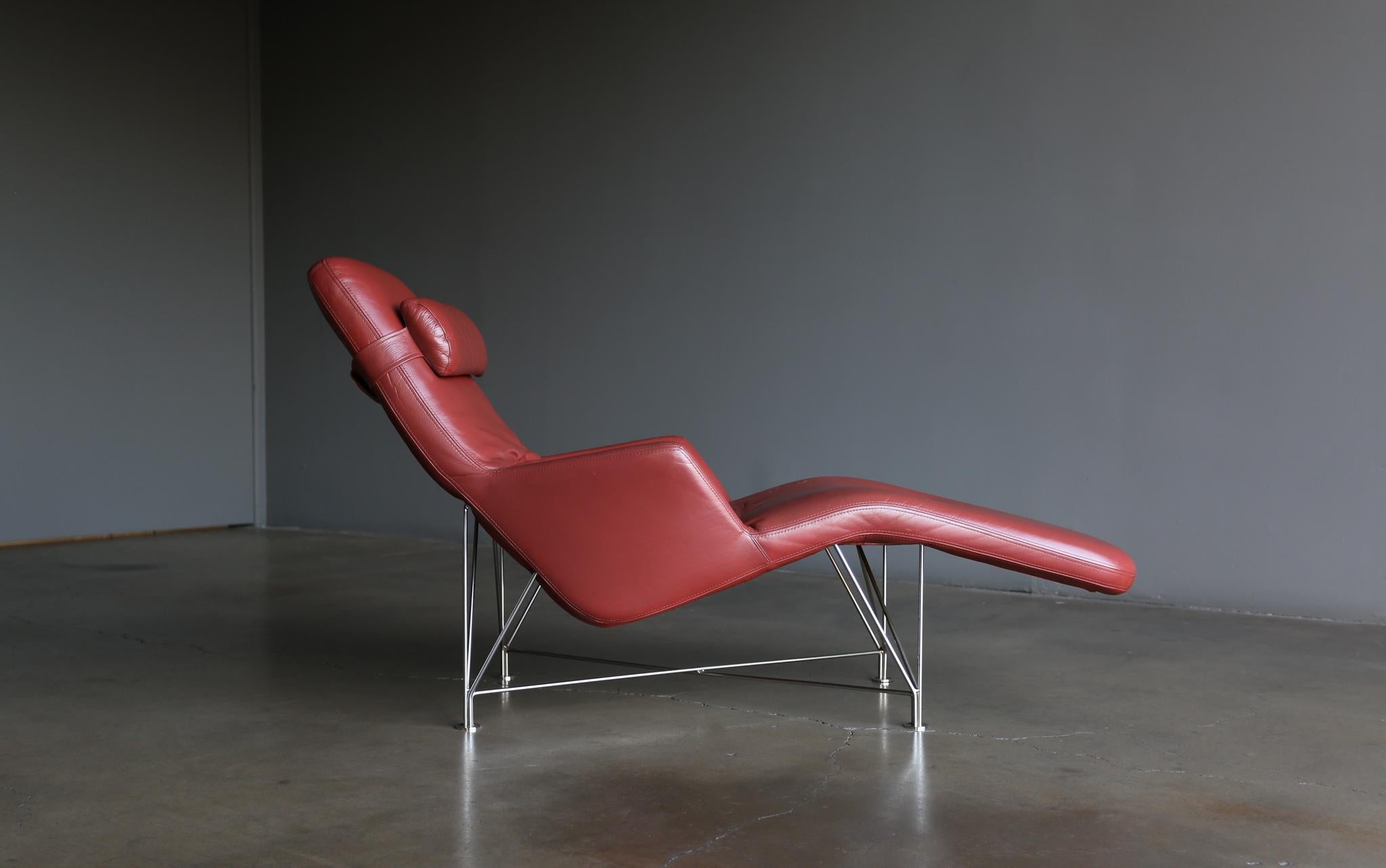 Swedish Kenneth Bergenblad Superspider Leather Lounge Chair for DUX, circa 1987