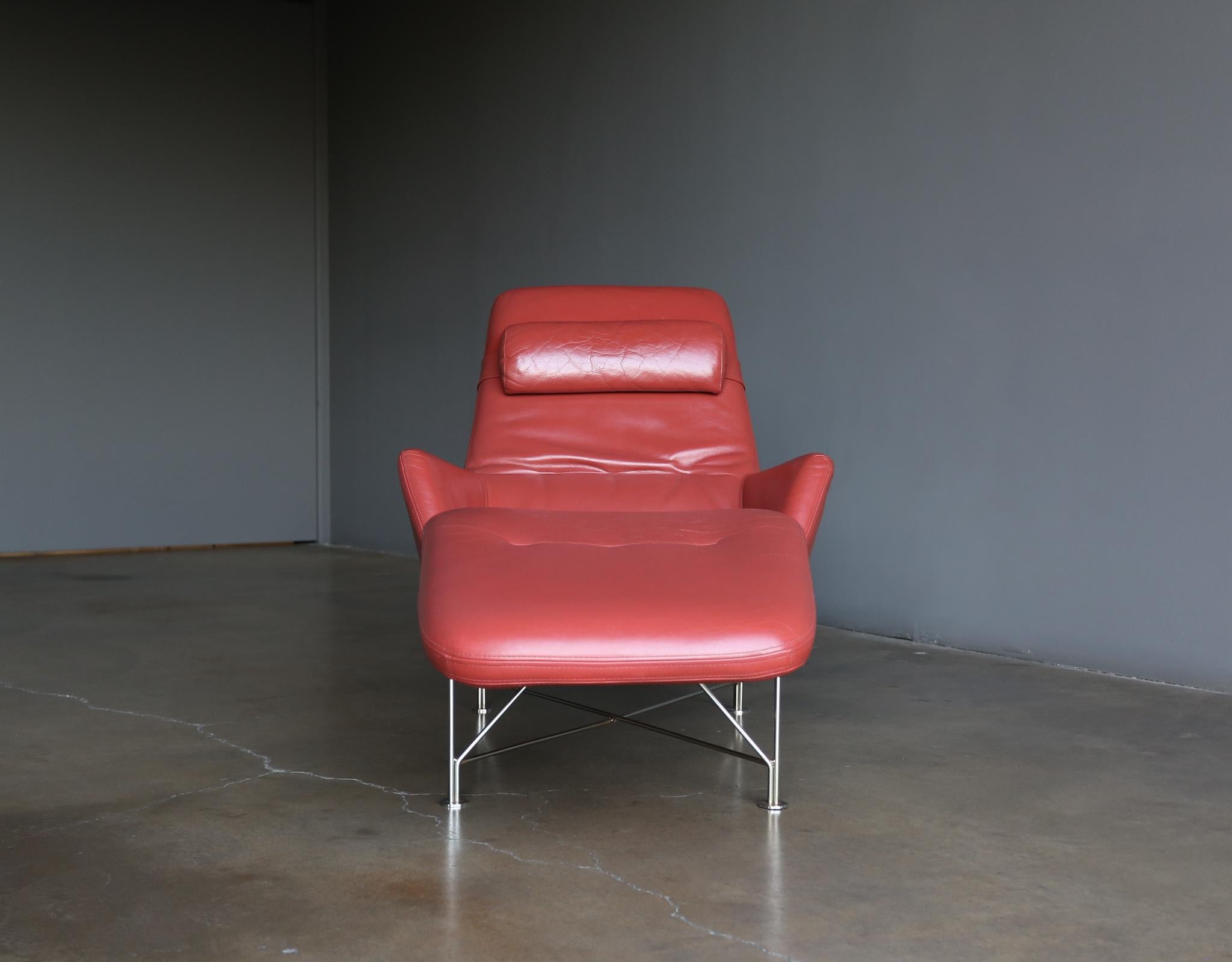 Steel Kenneth Bergenblad Superspider Leather Lounge Chair for DUX, circa 1987