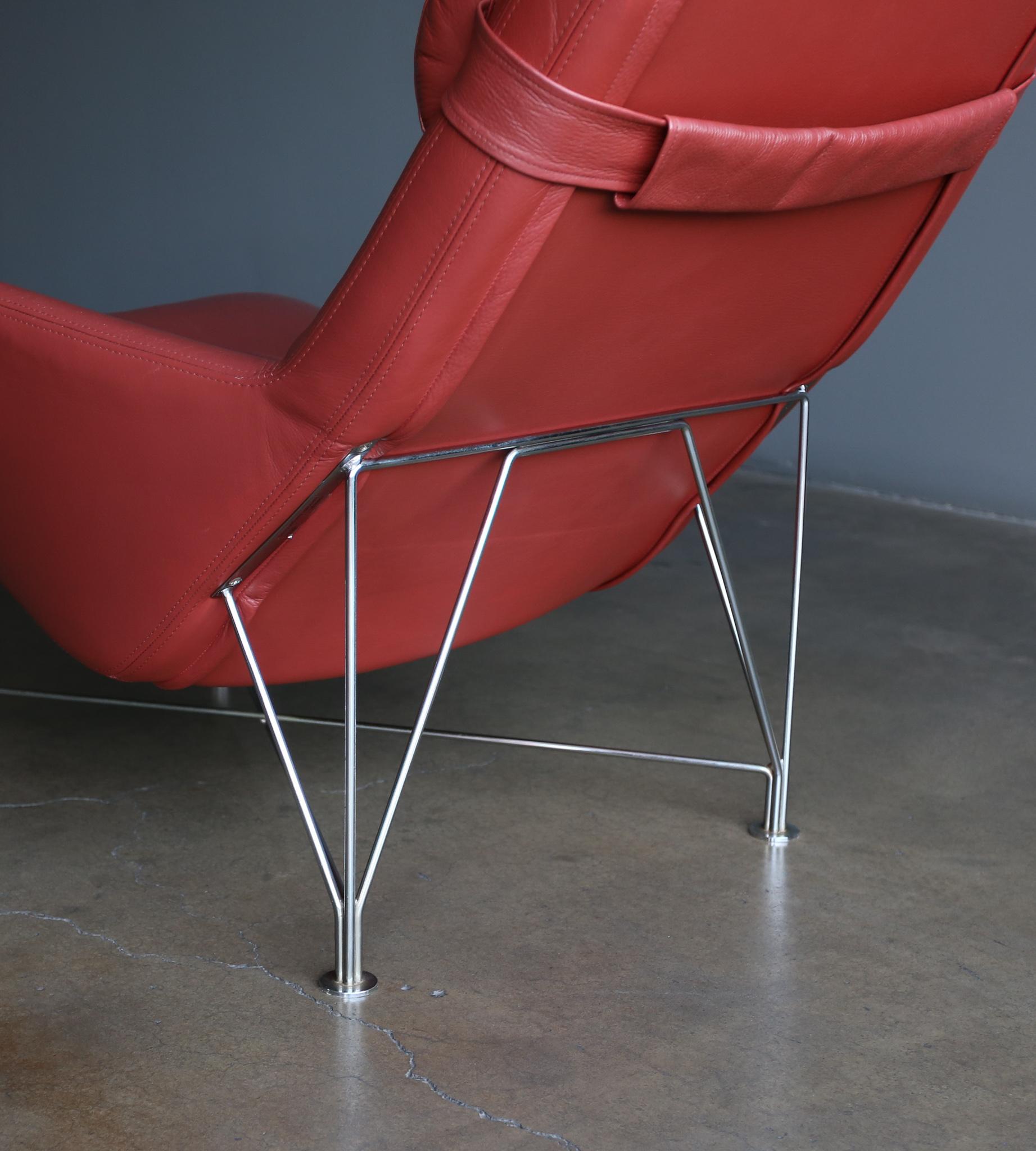 Kenneth Bergenblad Superspider Leather Lounge Chair for DUX, circa 1987 2
