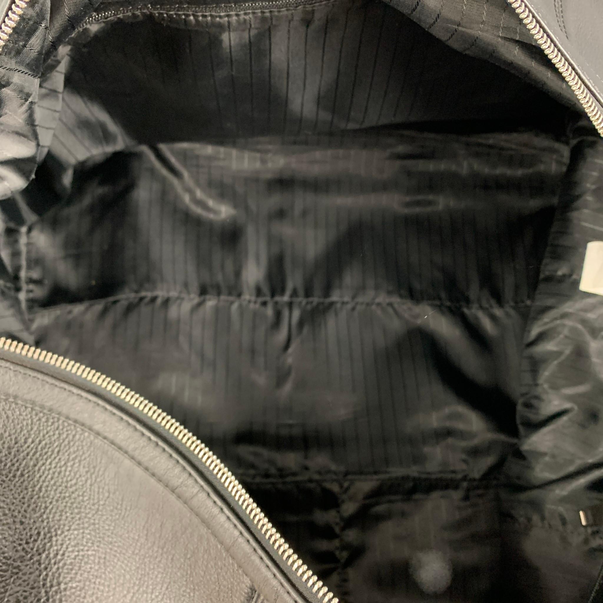 KENNETH COLE Black Leather Duffle Bag In Good Condition In San Francisco, CA