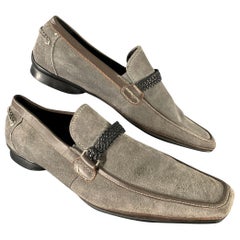 KENNETH COLE Size 10 Grey Leather Loafers