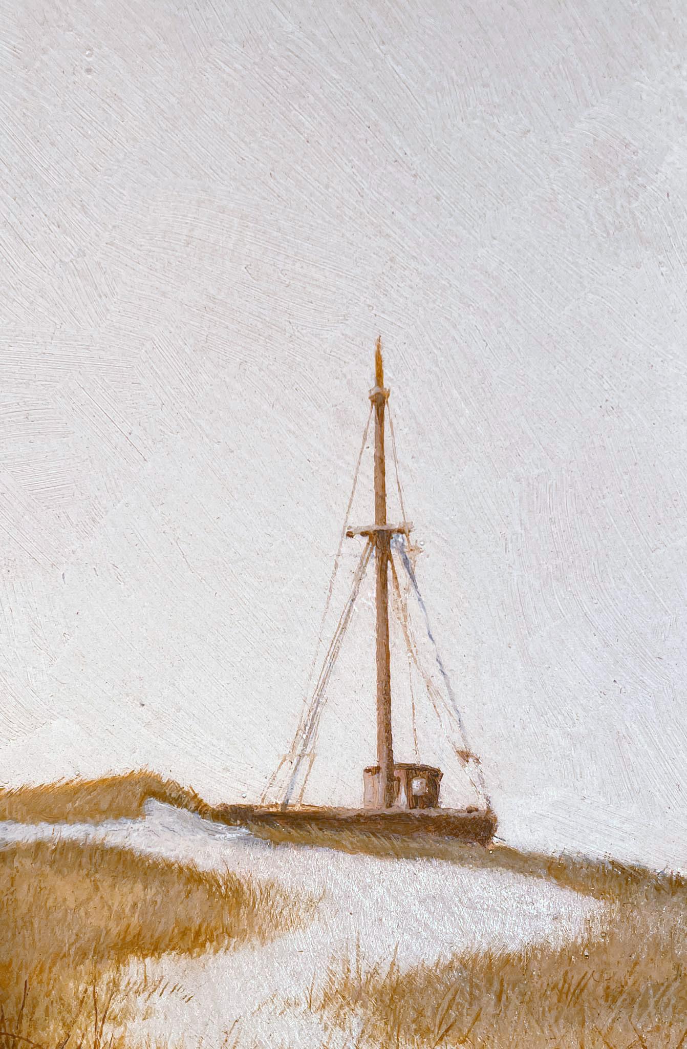 Boat Docked On The Shore For Sale 1