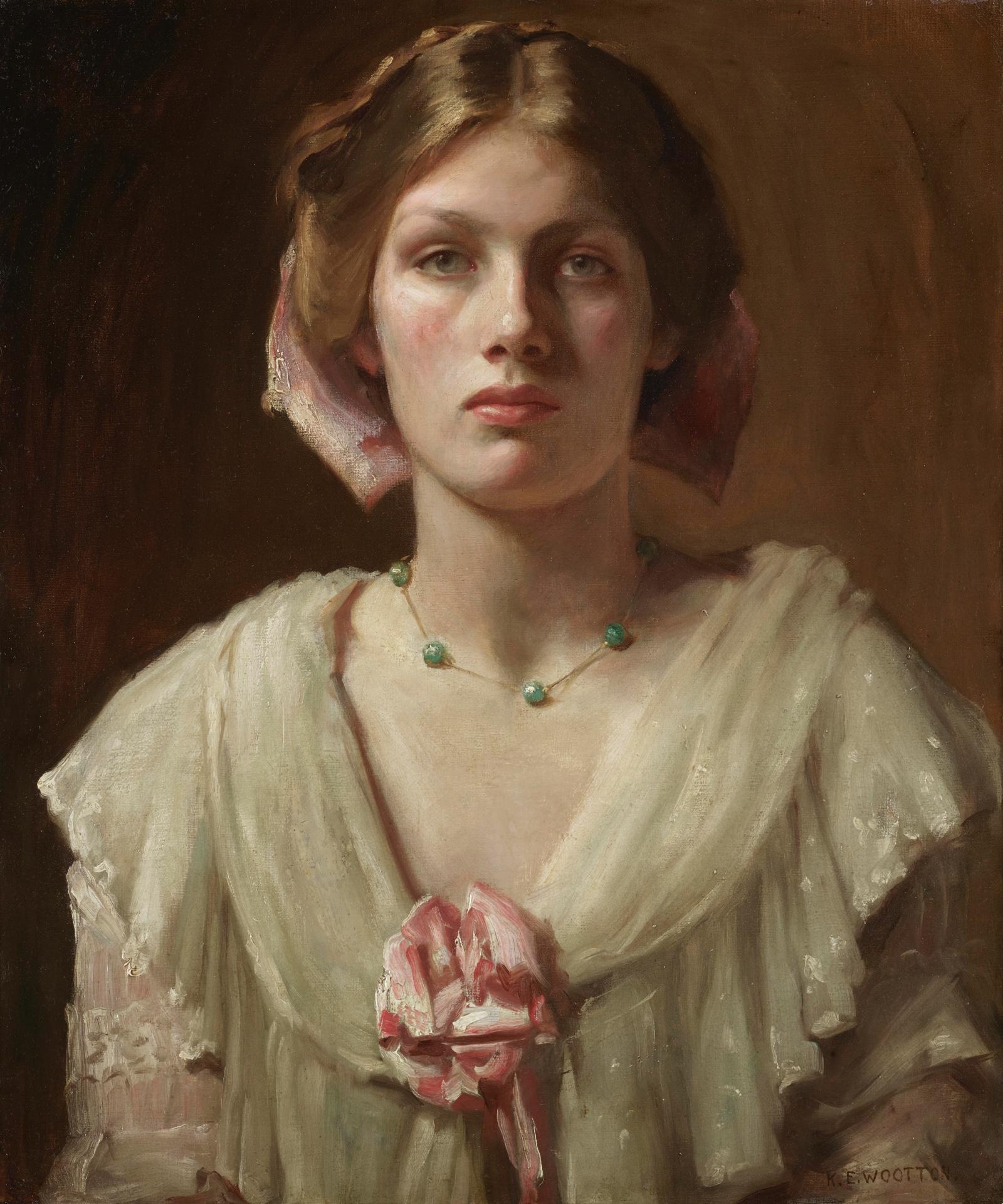 Kenneth Edwin Wootton Portrait Painting – Porträt einer jungen Dame