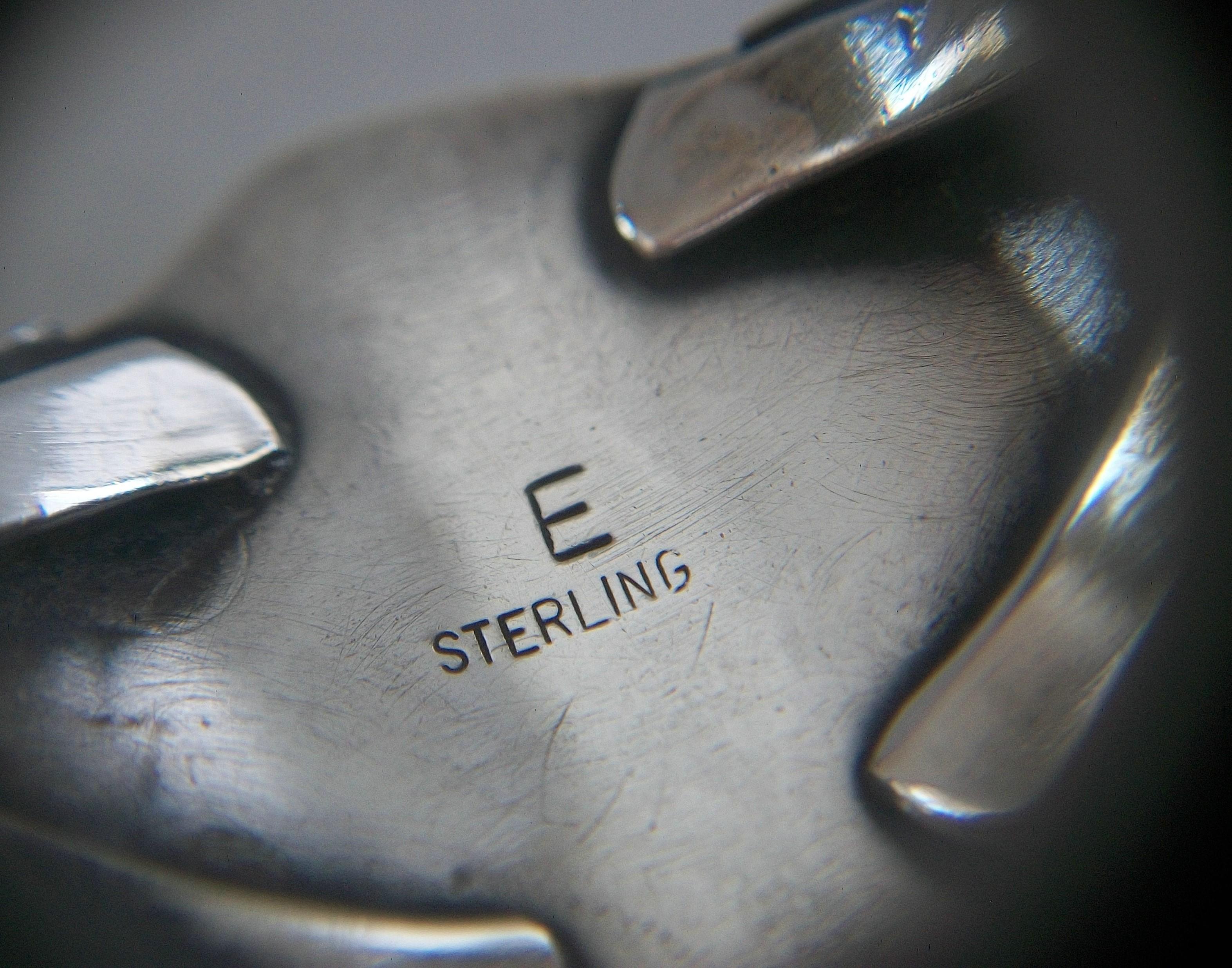 KENNETH ETSITTY - Anello in turchese Navajo e argento - Stati Uniti - Anni '70 circa in vendita 6