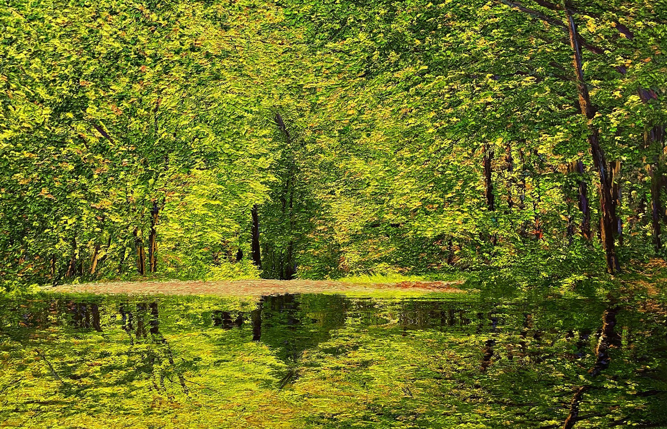 Un moment de repos, peinture, huile sur toile - Painting de Kenneth Halvorsen