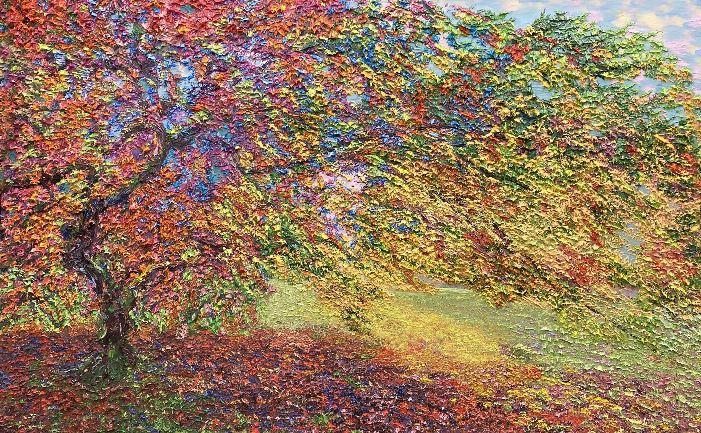Kenneth Halvorsen Abstract Painting - Arbor Light, Painting, Oil on Canvas