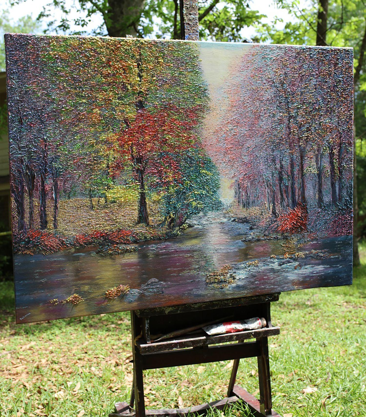 Come sopra così sotto, Pittura, Olio su tela - Painting Impressionismo di Kenneth Halvorsen
