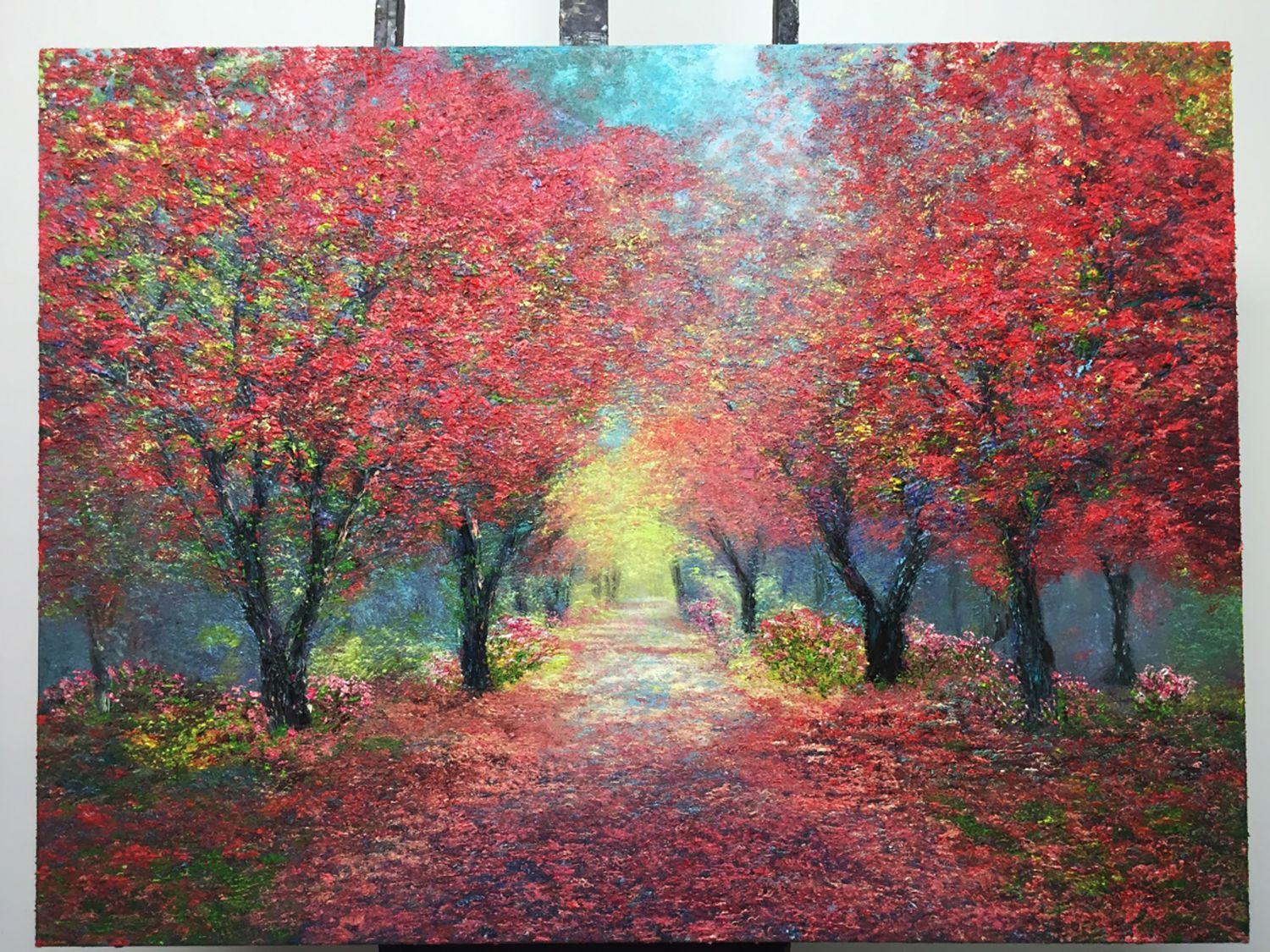 Autumnal Plume, Painting, Oil on Canvas For Sale 3