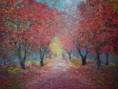 Herbstlicher Pflaume, Gemälde, Öl auf Leinwand