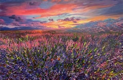 Lavender Hill, peinture, huile sur toile