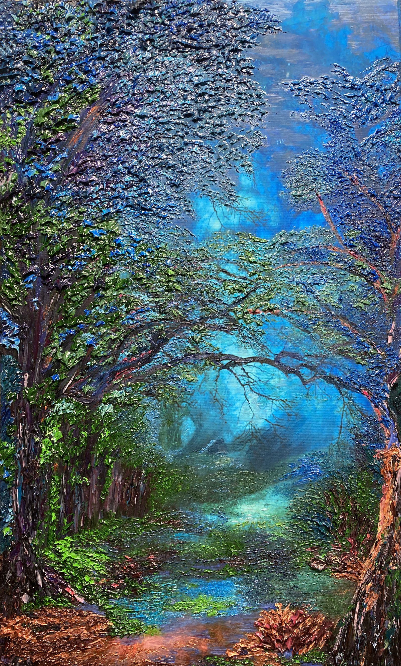 Mysterious Forest, Painting, Oil on Canvas