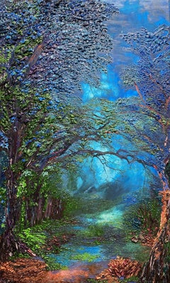 Mysterious Forest, Painting, Oil on Canvas