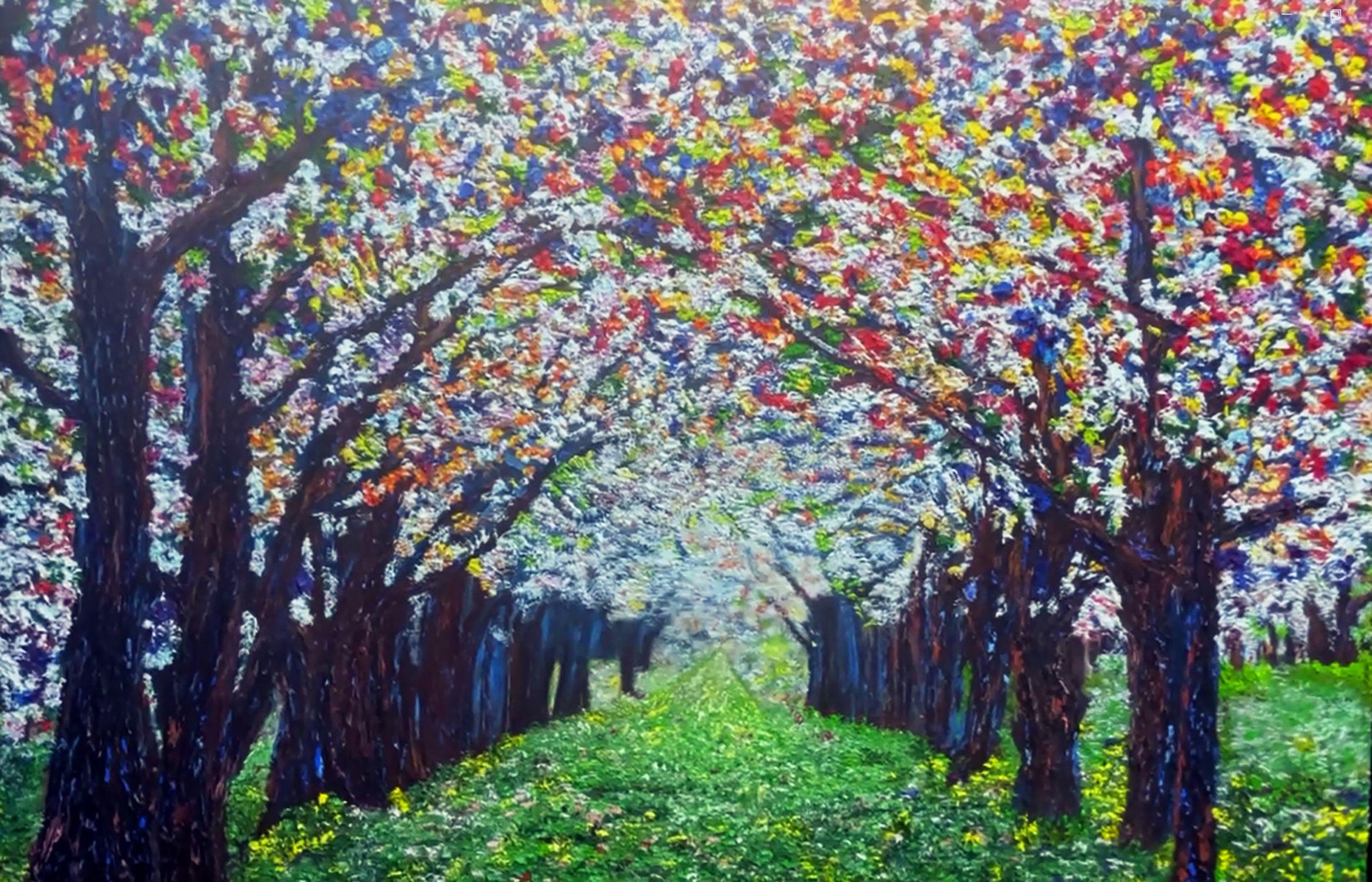 Petalunia, peinture, huile sur toile