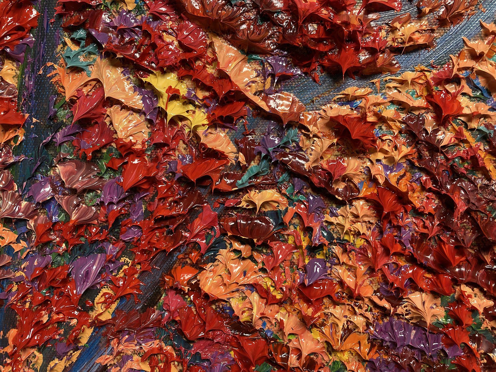 Plume, peinture, huile sur toile - Impressionnisme Painting par Kenneth Halvorsen