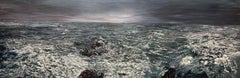 Mer déchaînée, peinture, huile sur toile