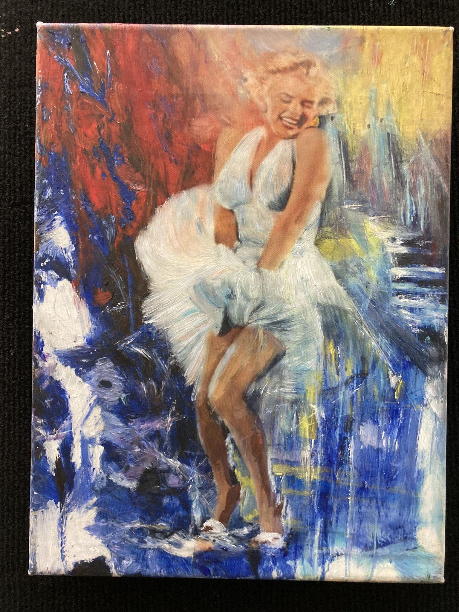 Rot, Blau, Und Blond, Gemälde, Öl auf Leinwand (Impressionismus), Painting, von Kenneth Halvorsen