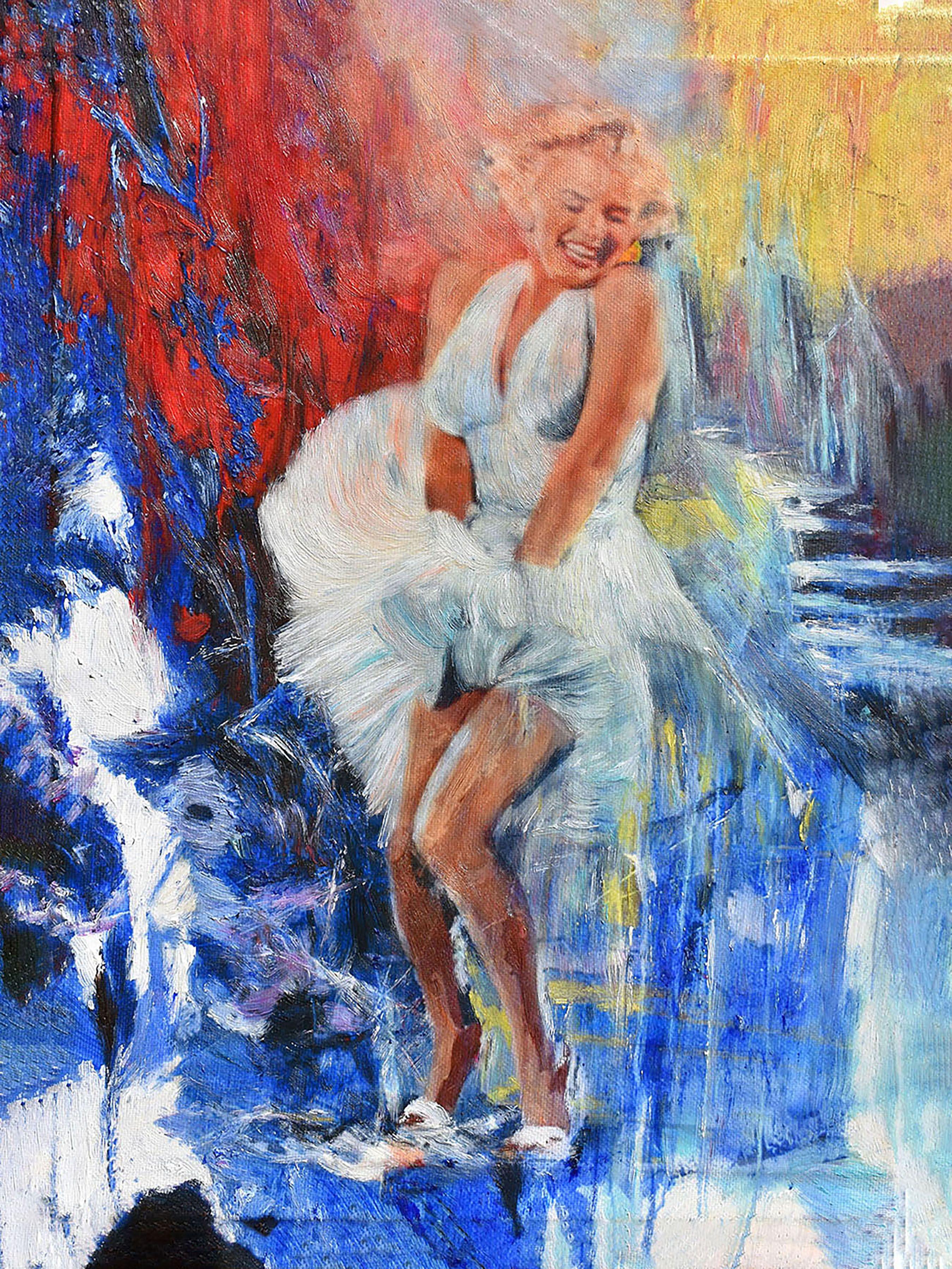 Rot, Blau, Und Blond, Gemälde, Öl auf Leinwand