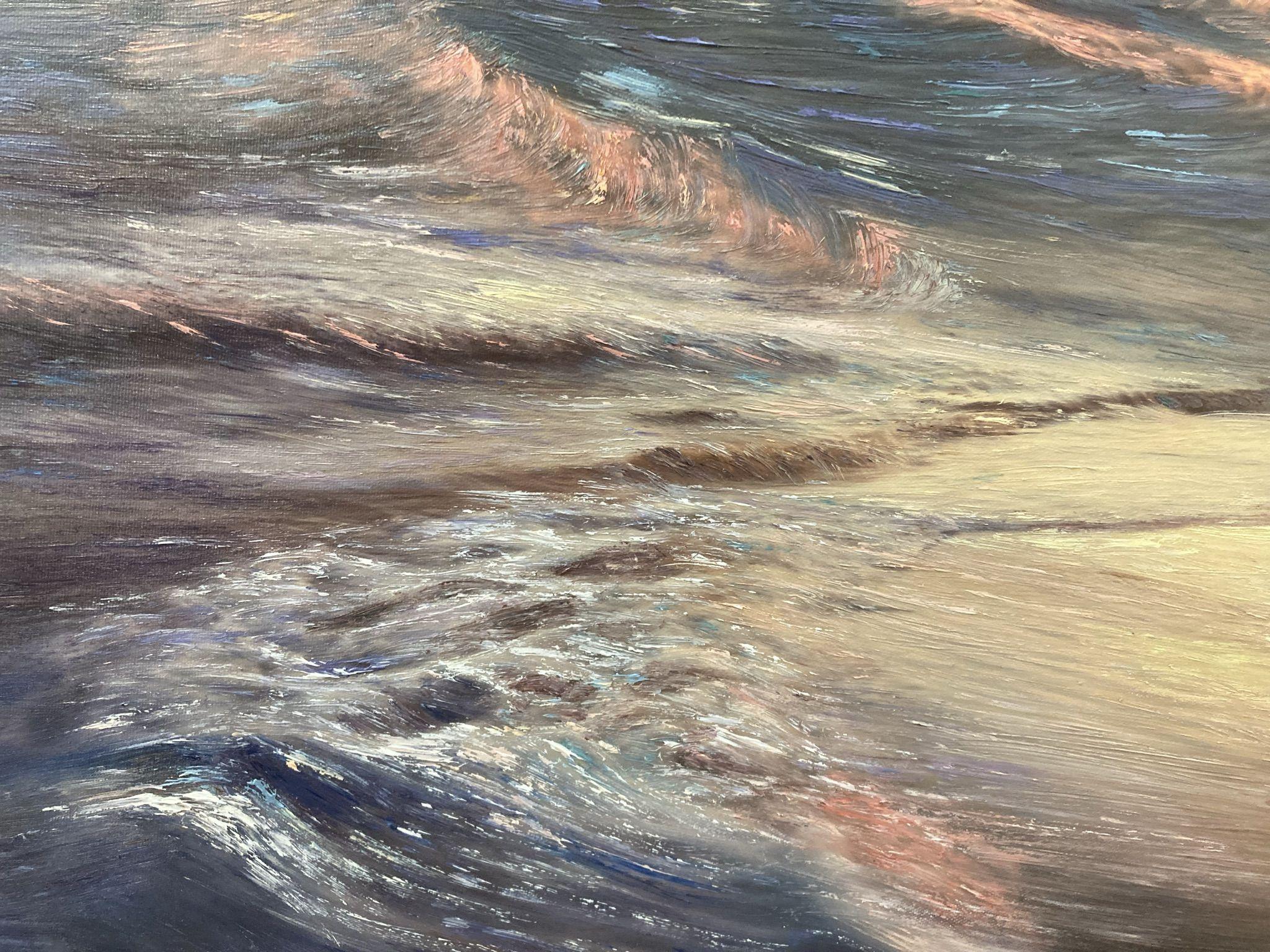 Mer sacrée, peinture, huile sur toile - Impressionnisme Painting par Kenneth Halvorsen
