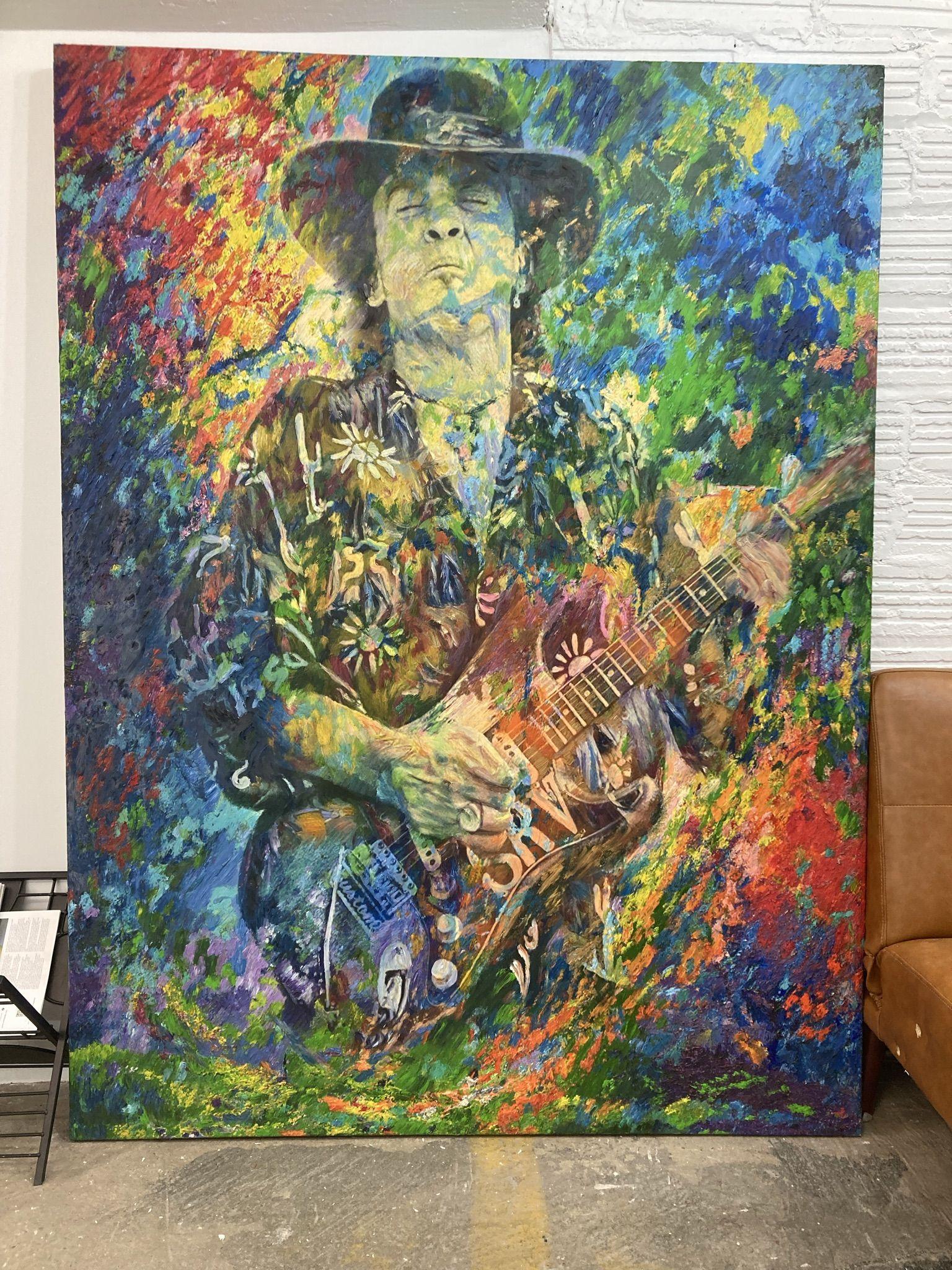 Stevie Ray Van, Painting, Oil on Canvas For Sale 3