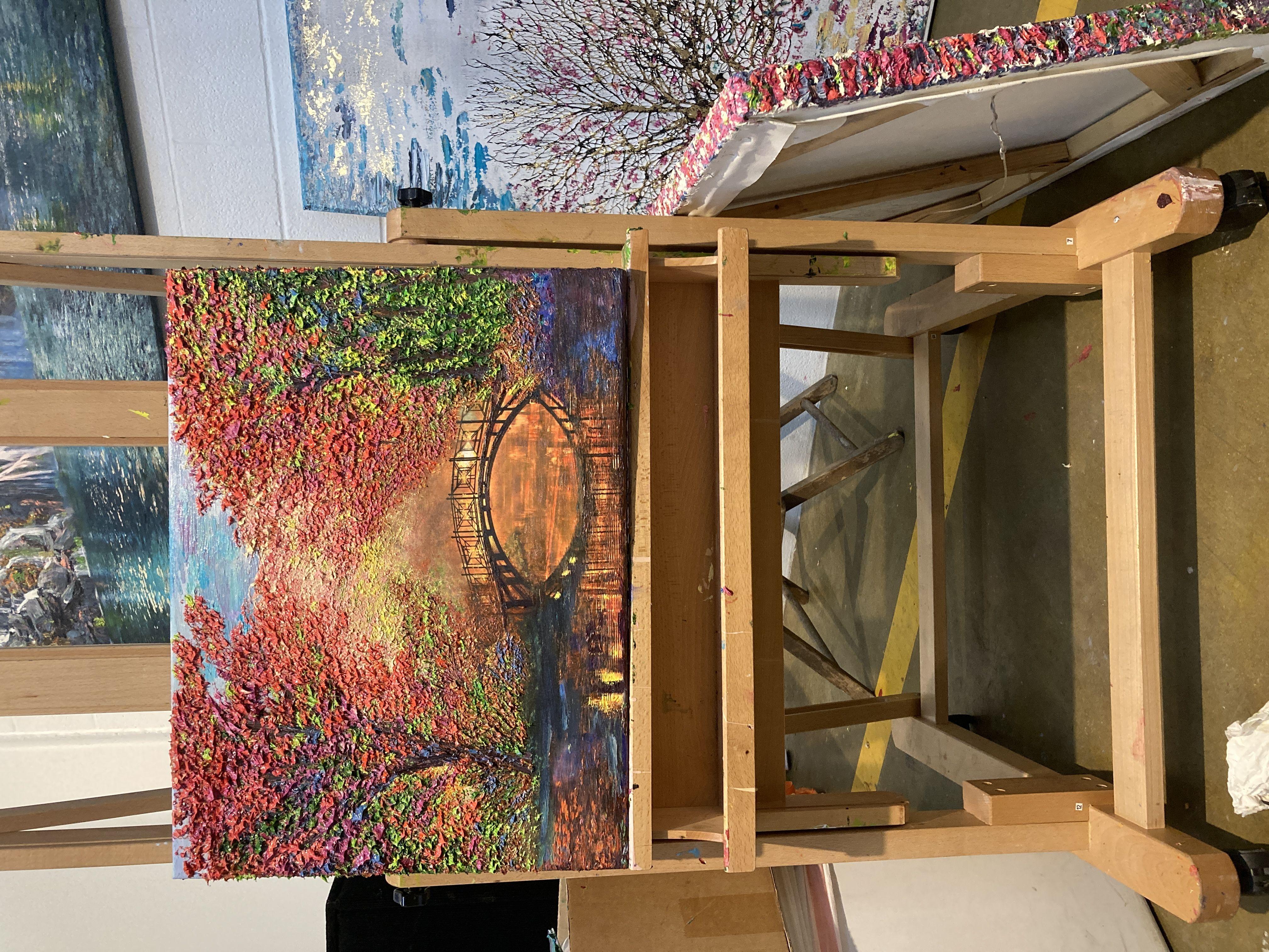 Das Auge der Brücke, Gemälde, Öl auf Leinwand (Impressionismus), Painting, von Kenneth Halvorsen