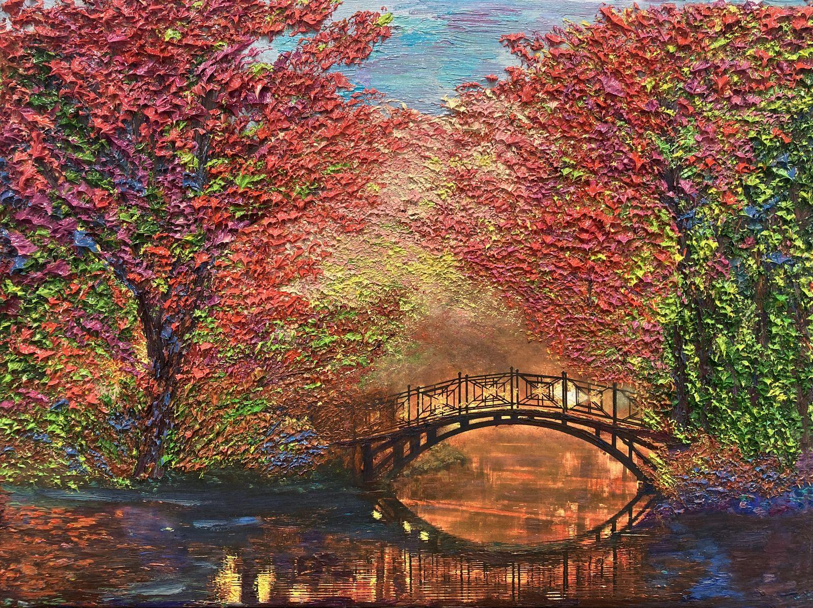 Das Auge der Brücke, Gemälde, Öl auf Leinwand – Painting von Kenneth Halvorsen