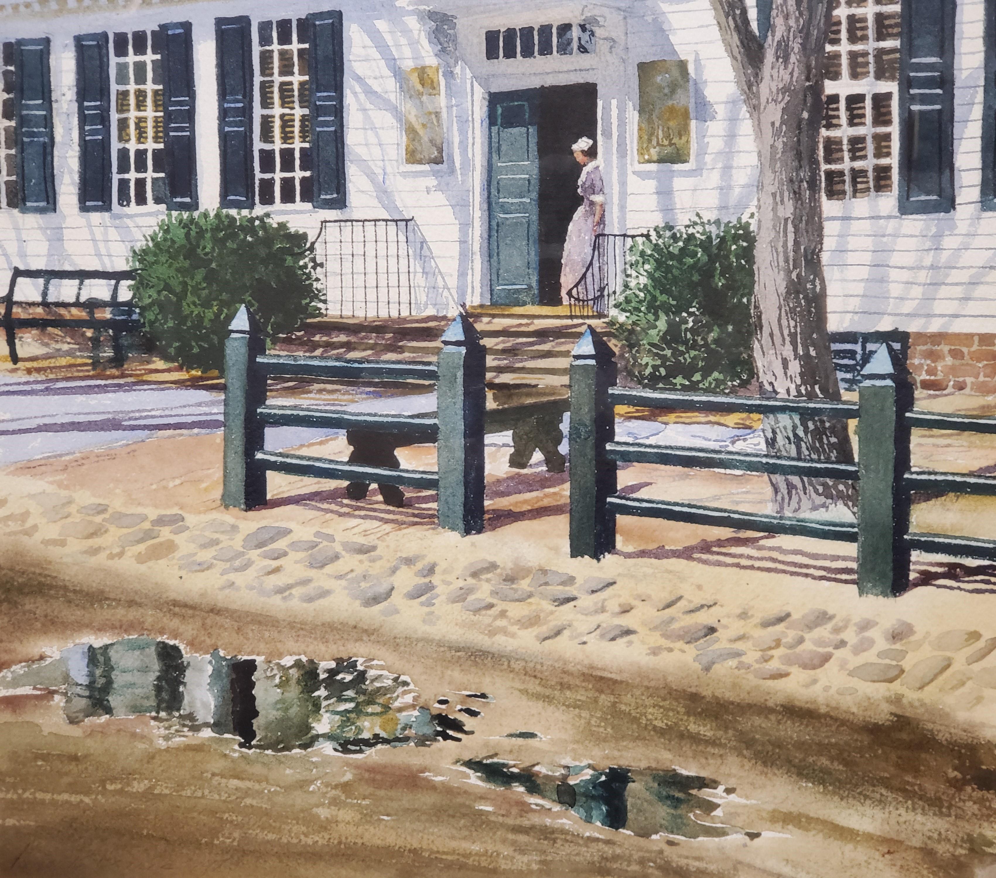 Raleigh Tavern Doorway In Williamsburg Virginia by Kenneth Harris 2
