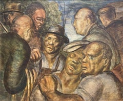 "Politicians" Kenneth Hayes Miller, Figurative WPA Painting, Social Realism
