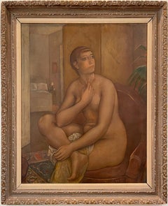 The Coral Necklace Figure Composition - ( Nude fantasizing in a chair )
