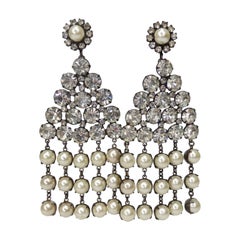 Kenneth Jay Lane 1960s Embellished Earrings