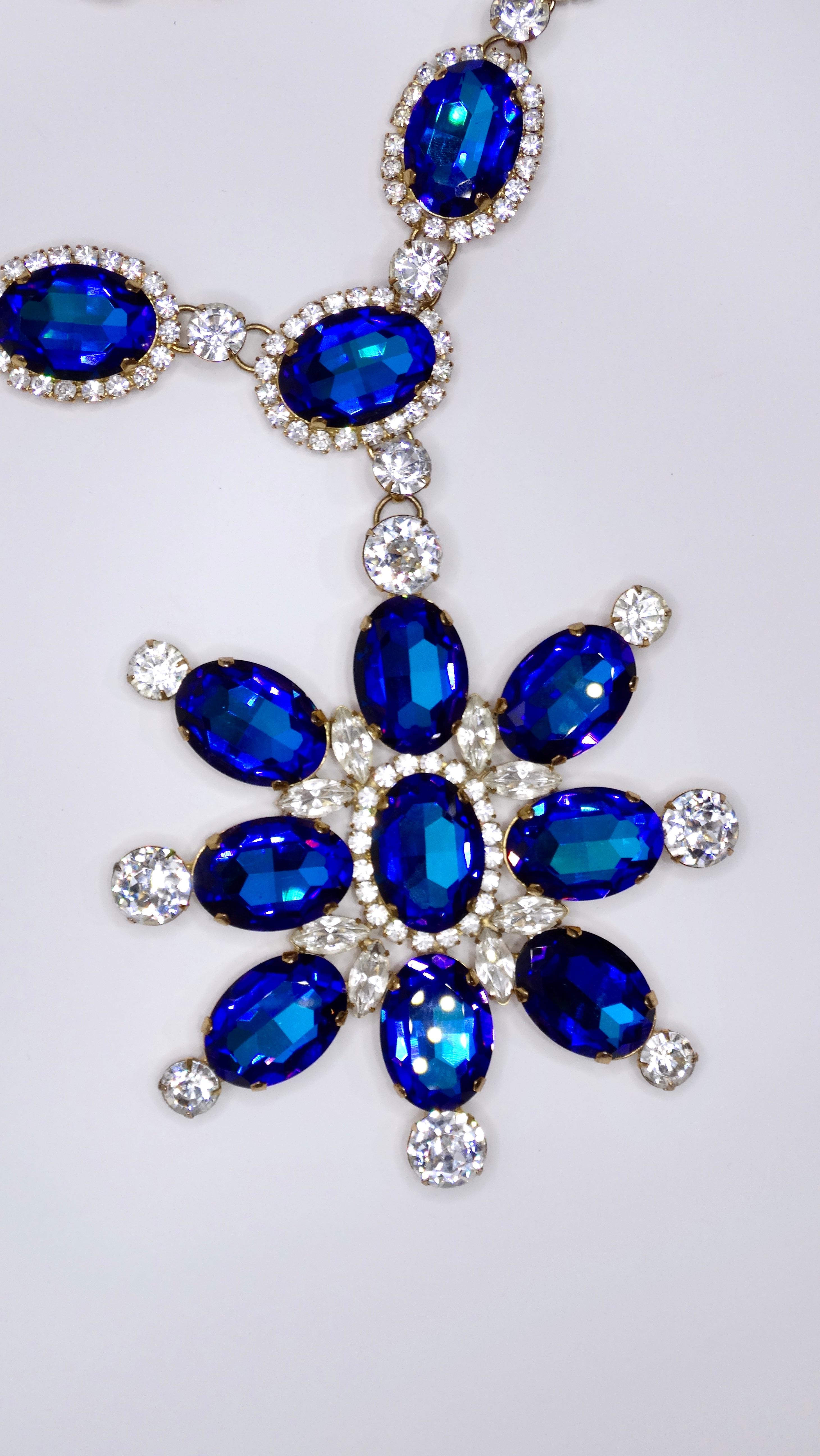 Kenneth Jay Lane 1960s Jeweled Statement Necklace For Sale 1