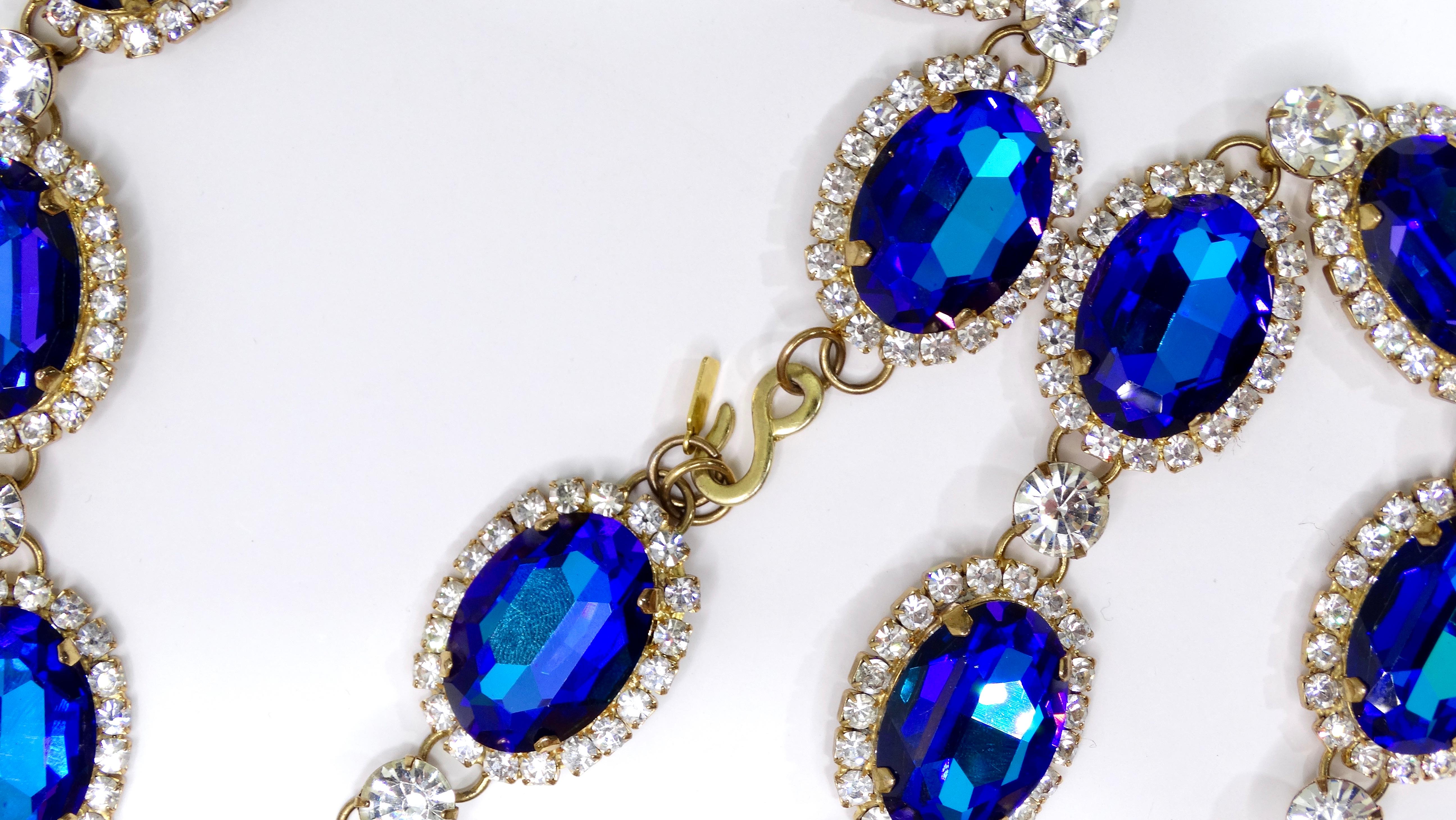 Kenneth Jay Lane 1960s Jeweled Statement Necklace For Sale 2