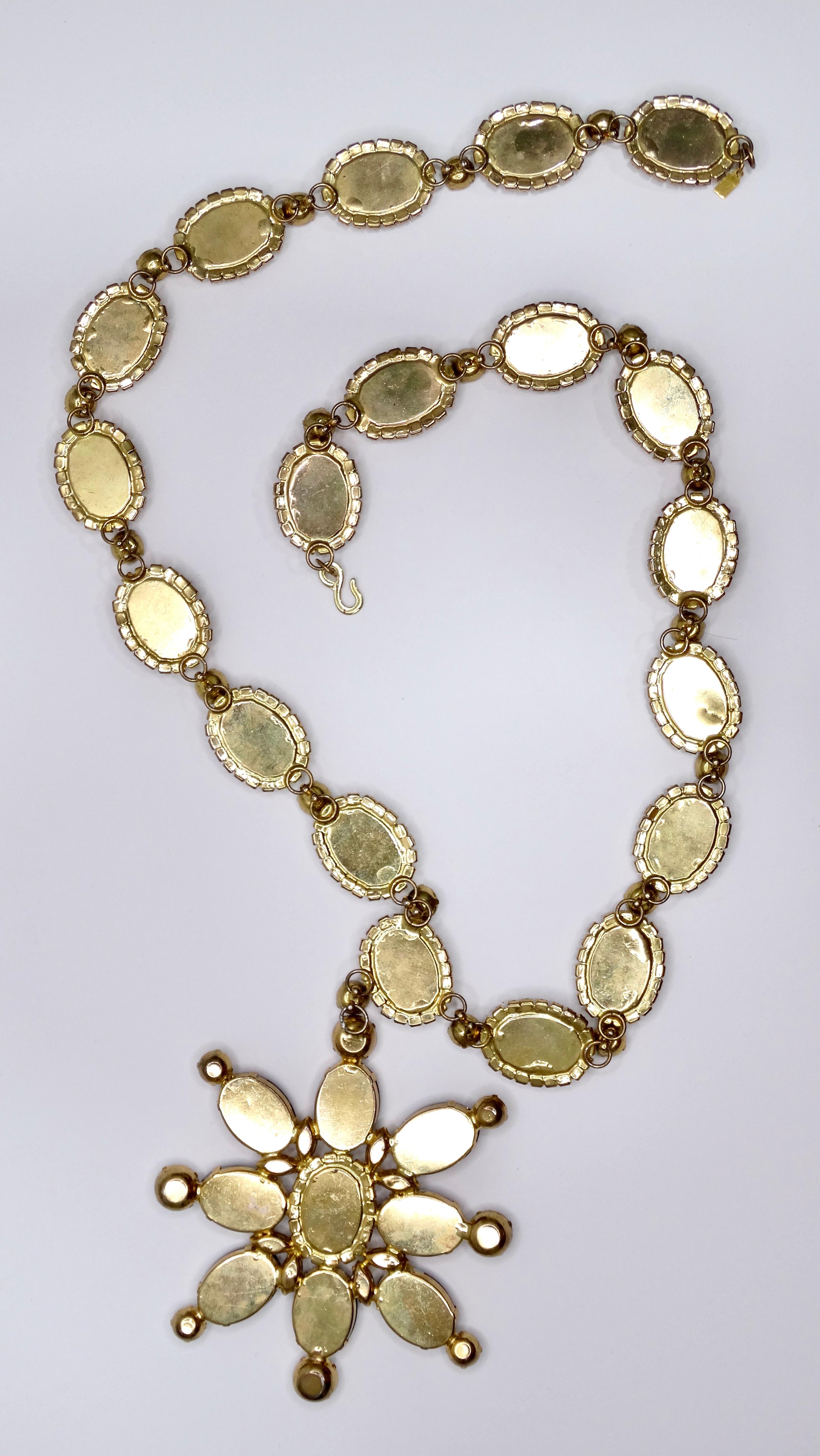 Kenneth Jay Lane 1960s Jeweled Statement Necklace For Sale 4