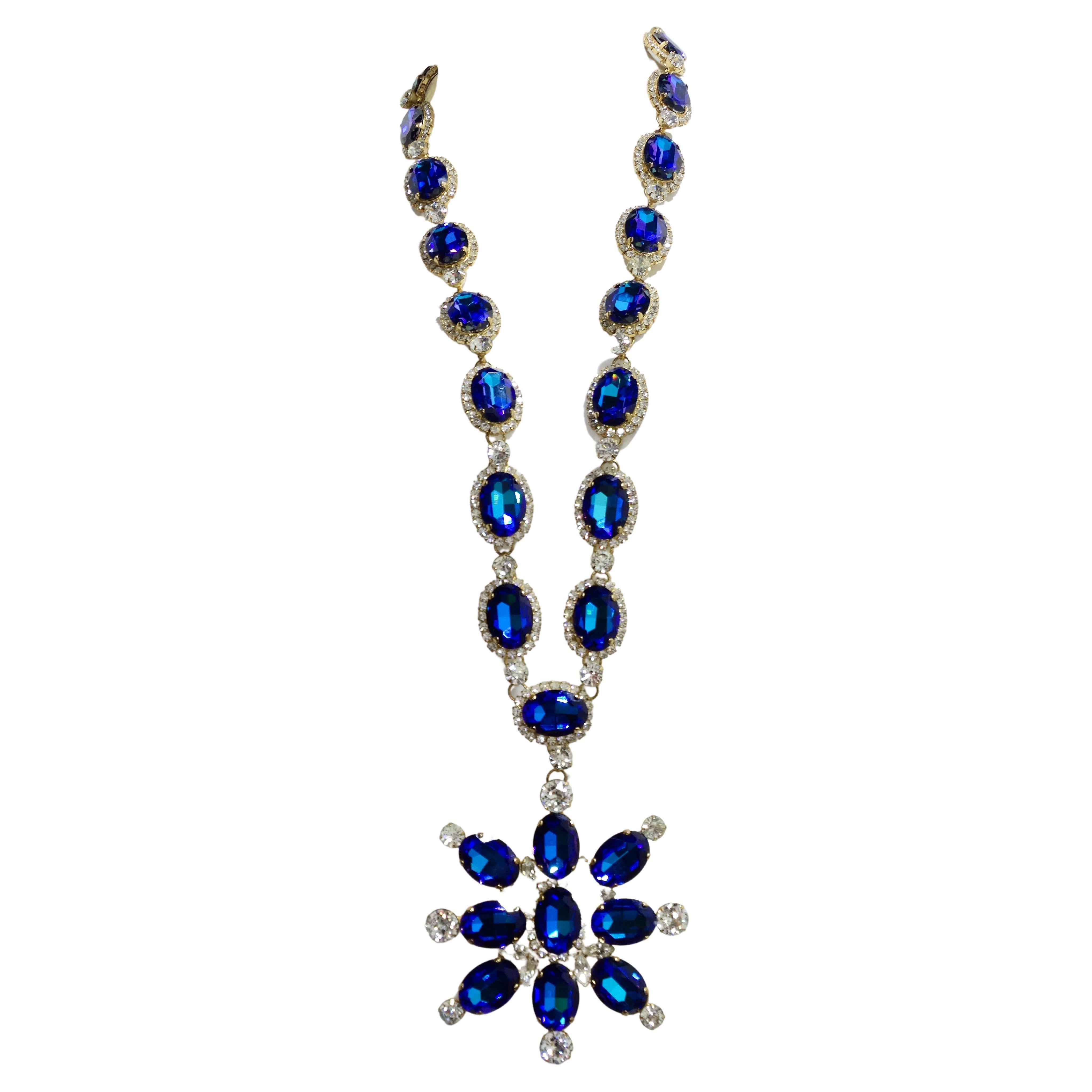 Kenneth Jay Lane 1960s Jeweled Statement Necklace For Sale