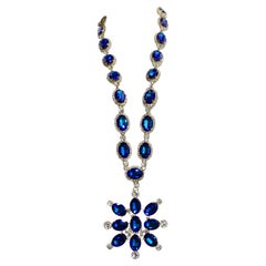 Retro Kenneth Jay Lane 1960s Jeweled Statement Necklace