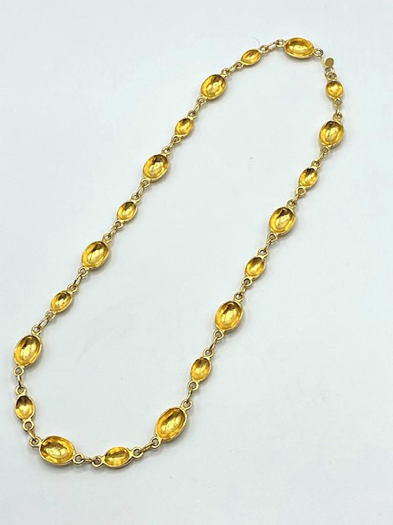 Kenneth Jay Lane 1970 / 1980s Egyptian Revival Scarab Link Necklace For Sale 1